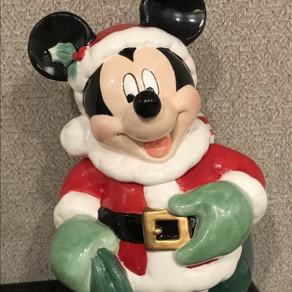 Disney Other - Disney Santa Claus Mickey Mouse  Cookie Jar 12"